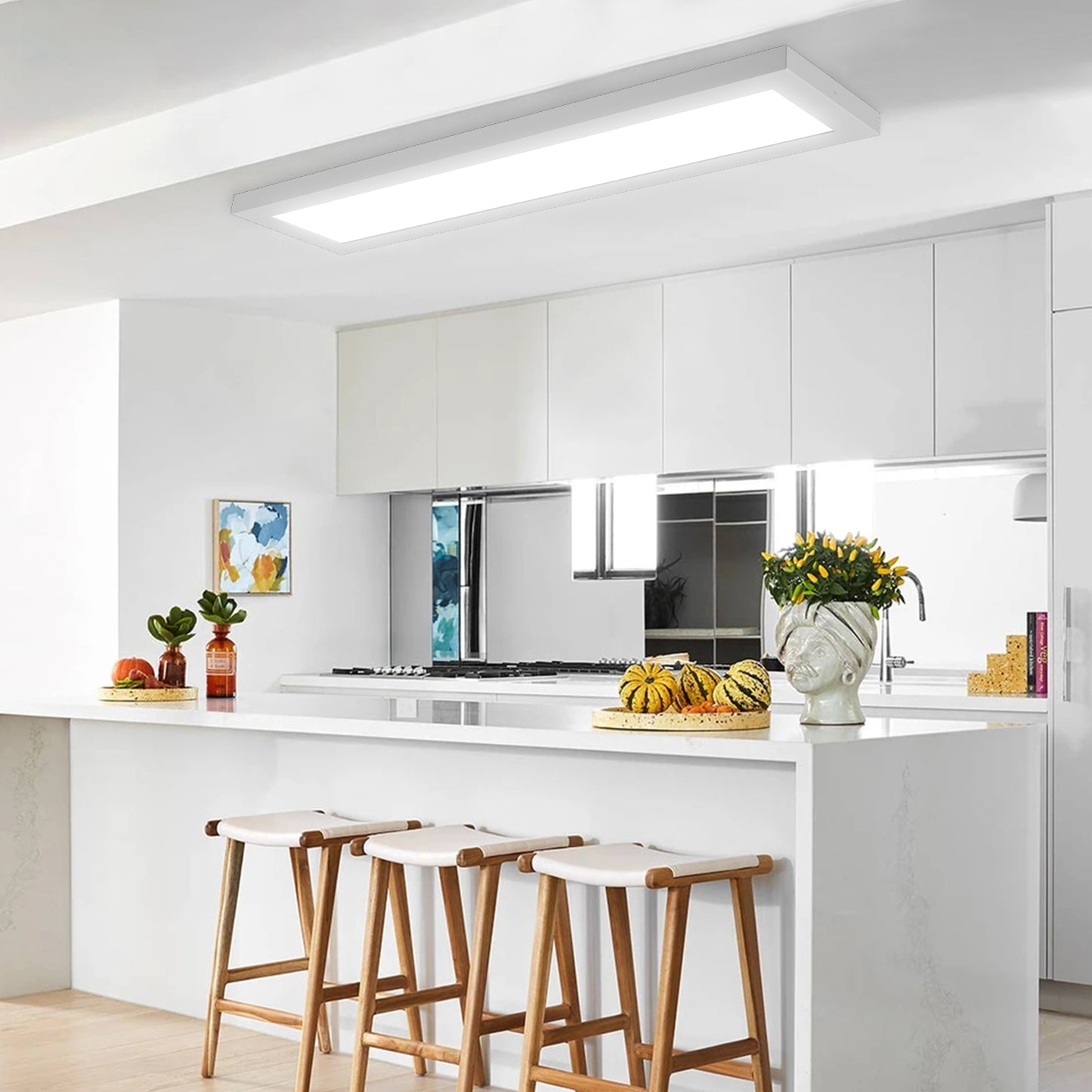 Lámpara de Panel LED para Cocina 40W/55W/75W - L1030*196*28mm | IP44 Resistente | 3 Temperaturas de Color (3000K/4000K/5700K) | Chip OSRAM | Eficiencia 90LM/W | Garantía 5 Años