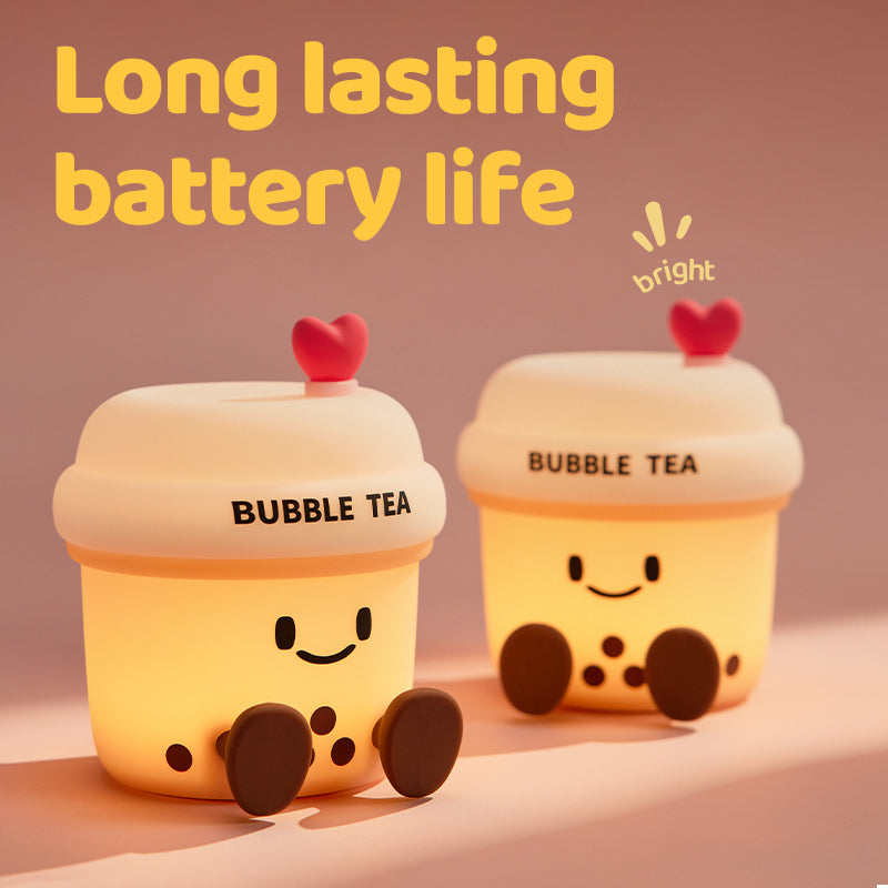 Lámpara de Noche Taza de Té con Leche – LED Recargable 5V, 2W, Silicona y ABS