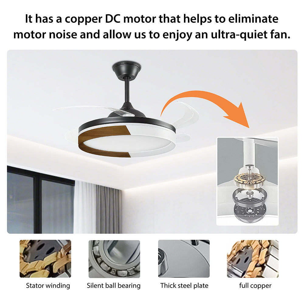 Ventilador de Techo LED Inteligente 42" – La Fusión Perfecta de Luz, Brisa y Tecnología para Tu Hogar Moderno