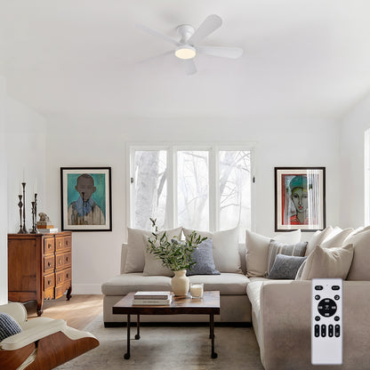 Ventilador de Techo LED 42" Multifuncional - 6 Velocidades, CCT Ajustable 3000K-6000K, Motor DC 30W, IP20