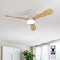 Ventilador de Techo LED 42" Multifunción, Motor DC 30W, 6 Velocidades, CCT 3000K-6000K, IP20, Blanco/Madera
