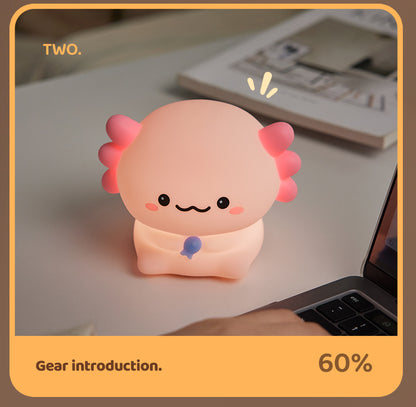 Lámpara de Noche Dinosaurio Hexagonal Sentado – LED Recargable 5V, 2W, Silicona y ABS