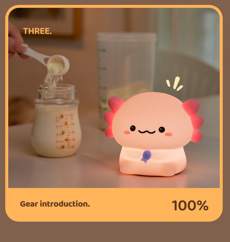 Lámpara de Noche Dinosaurio Hexagonal Sentado – LED Recargable 5V, 2W, Silicona y ABS