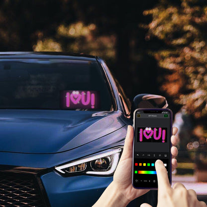 Pantalla LED Flexible "Light Canvas" | 16x96 Pixeles (1536 LEDs) | Control por App/Bluetooth/Mando | USB 4.5m | Efectos Arcoíris | Material PU+FPCB | 12x59.5cm