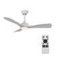 Ventilador de Techo LED 42" con Luz LED Ajustable – 3000K-6000K, AC85-265V，Aspas de plástico