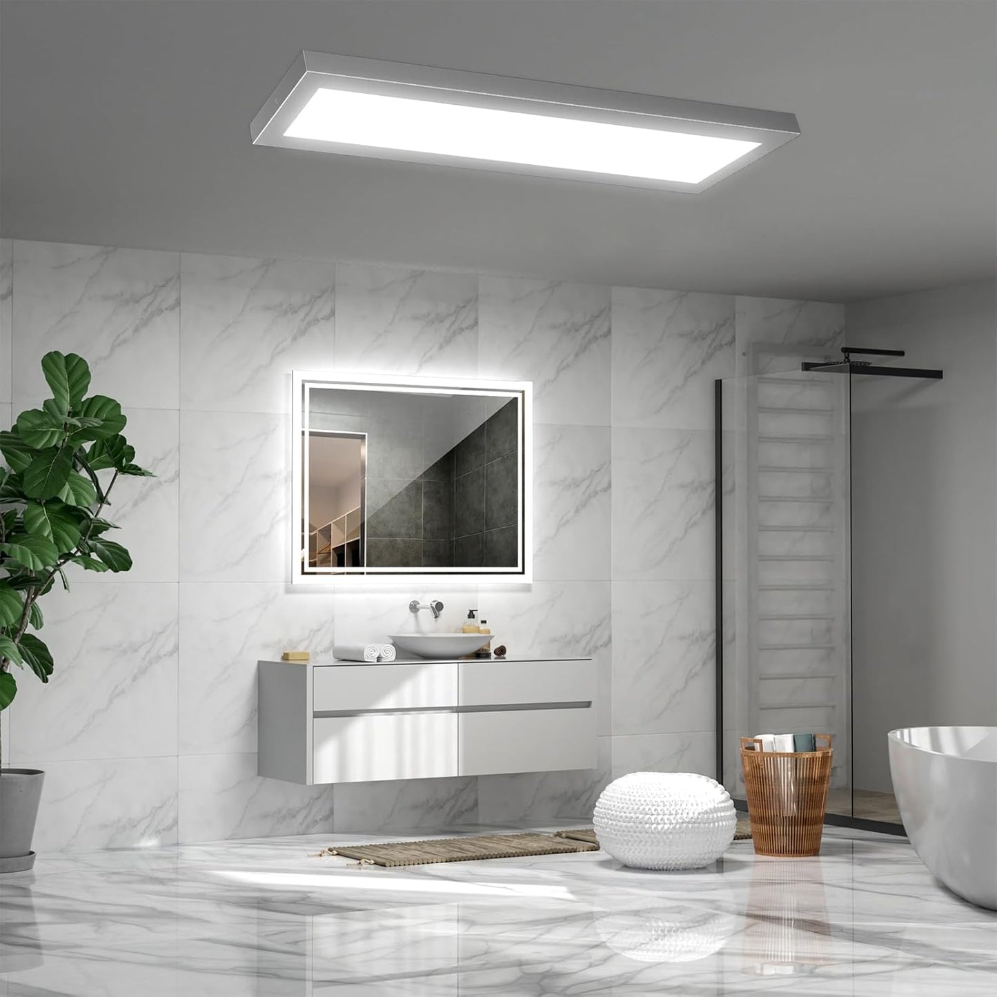 Lámpara de Panel LED para Cocina 40W/55W/75W - L1030*196*28mm | IP44 Resistente | 3 Temperaturas de Color (3000K/4000K/5700K) | Chip OSRAM | Eficiencia 90LM/W | Garantía 5 Años