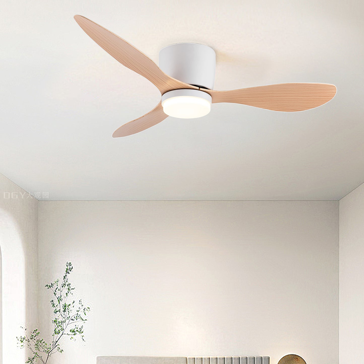 Ventilador de Techo LED Inteligente 42" | Luz Regulable 30W (RA90) + Motor DC 30W | 6 Velocidades | 4 Colores