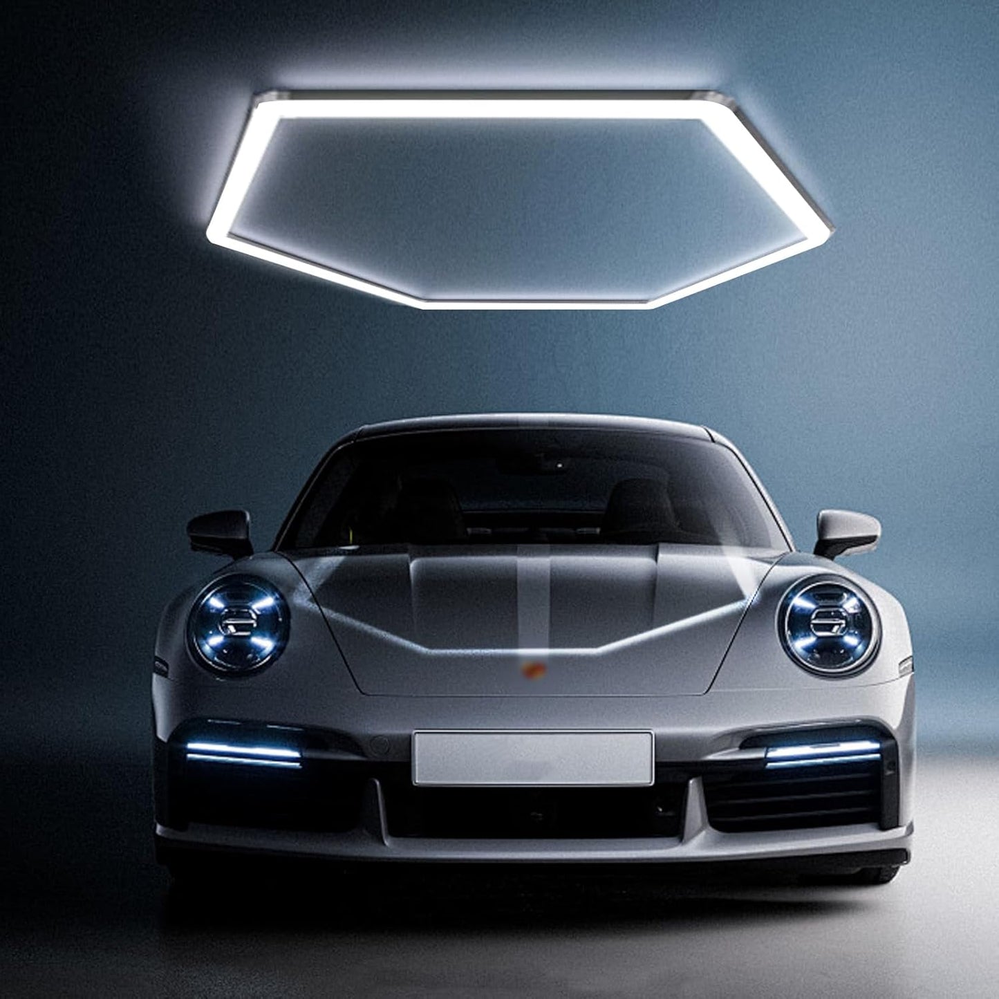 Lámpara LED Hexagonal 42W – 1 Rejillas, 6500K, AC 100-265V, Carcasa Blanca, Luz de Techo Moderna para Interiores