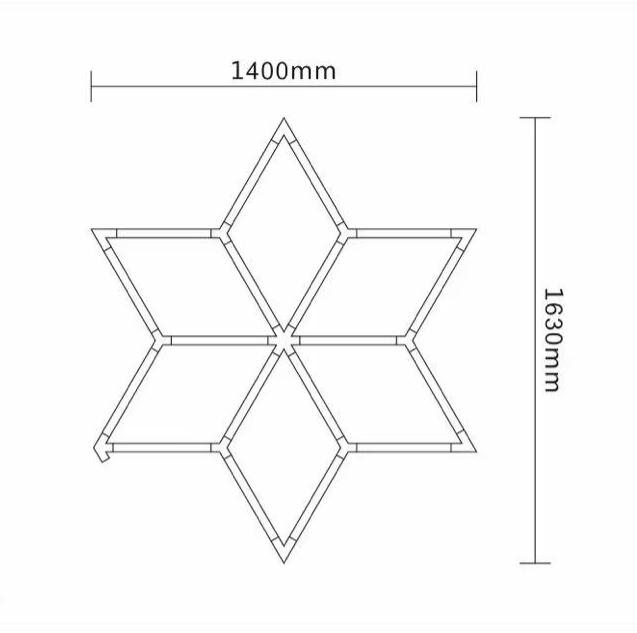 Luminaria LED Tipo Panal para Techo – Control por Interruptor de Pared, 6500K, CRI >80, AC100–265V, Diseño Moderno