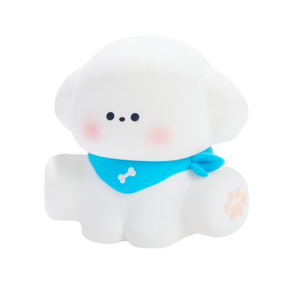 Lámpara de Noche Cachorro – LED Recargable 5V, 2W, Silicona y ABS