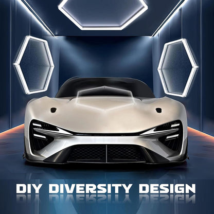 Lámpara LED Hexagonal 42W – 1 Rejillas, 6500K, AC 100-265V, Carcasa Blanca, Luz de Techo Moderna para Interiores