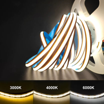 Tira LED COB Alto Voltaje AC240V | 528 LEDs/M | 13W/M | 10M|3 CCT (2700K-6000K) | Luz Continua | IP20