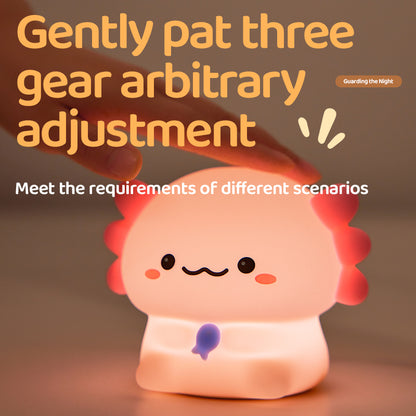 Lámpara de Noche Dinosaurio Hexagonal Sentado – LED Recargable 5V, 2W, Silicona y ABS