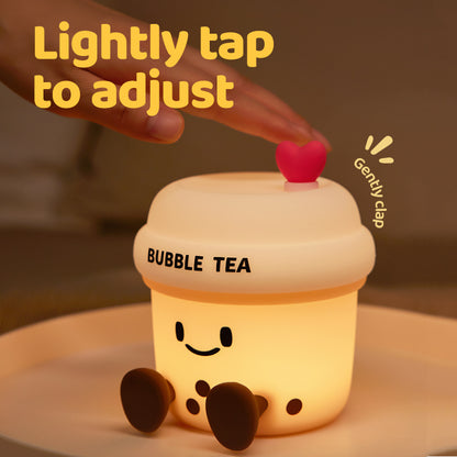 Lámpara de Noche Taza de Té con Leche – LED Recargable 5V, 2W, Silicona y ABS
