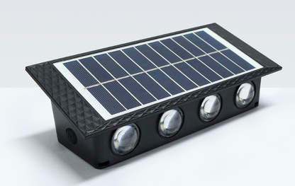 Aplique Solar Exterior LED IP65, Luz Cálida + RGB, Impermeable, Decoración Moderna para Jardín