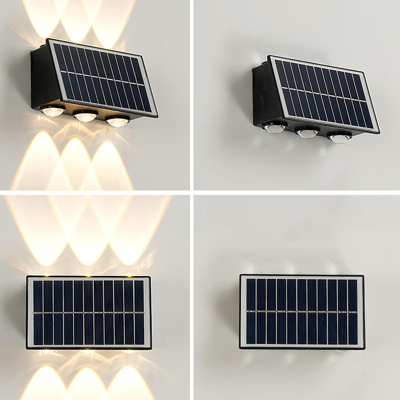 Aplique Solar Exterior LED IP65, Luz Cálida + RGB, Impermeable, Decoración Moderna para Jardín