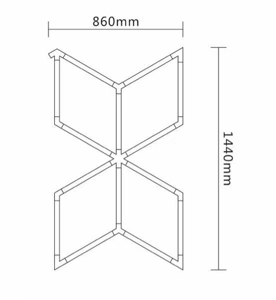 Luminaria LED Tipo Panal para Techo – Control por Interruptor de Pared, 6500K, CRI >80, AC100–265V, Diseño Moderno