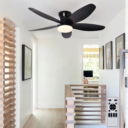 Ventilador de Techo LED Hola LED 42" – Luz Regulable 3000K-6000K, Blanco / Beige / Negro / Marrón, 85-265V