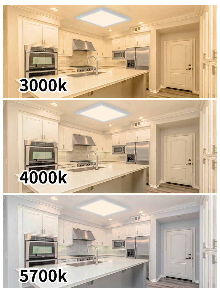 Lámpara de Panel LED para Cocina 50W/65W/70W - L450*450*28mm | IP44 Resistente | 3 Temperaturas de Color (3000K/4000K/5700K) | Chip OSRAM | Eficiencia 90LM/W | Garantía 5 Años