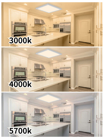 Lámpara de Panel LED para Cocina 50W/65W/70W - L450*450*28mm | IP44 Resistente | 3 Temperaturas de Color (3000K/4000K/5700K) | Chip OSRAM | Eficiencia 90LM/W | Garantía 5 Años