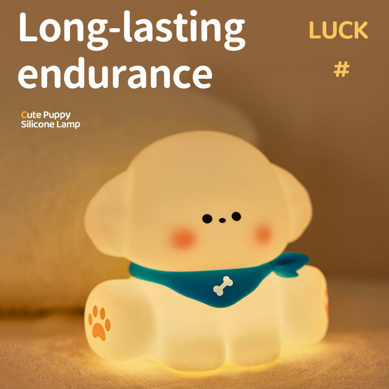 Lámpara de Noche Cachorro – LED Recargable 5V, 2W, Silicona y ABS
