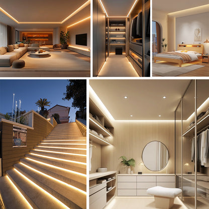 Tira LED COB Alto Voltaje AC240V | 528 LEDs/M | 13W/M | 10M|3 CCT (2700K-6000K) | Luz Continua | IP20