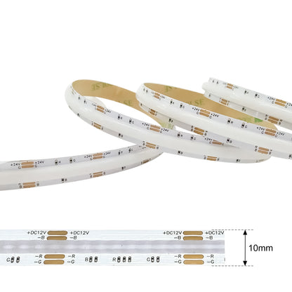 Tira de Luces LED COB RGB | 576 LEDs/Metro | 14W/M |10M| DC24V | IP20 | Barra de Luz Decorativa