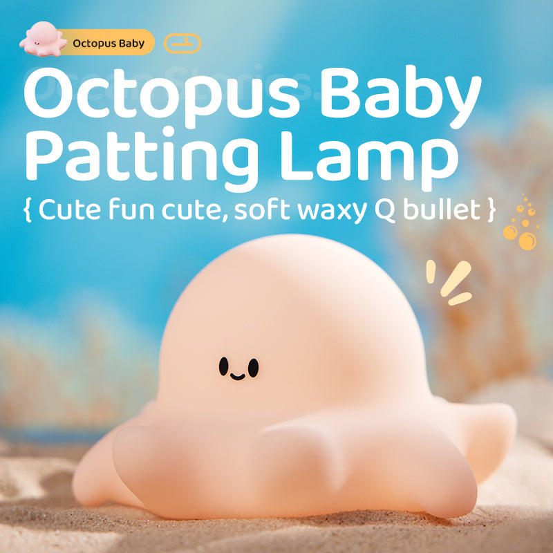 Lámpara de Noche Pulpo Bebé – LED 5V, 0.7W, Silicona Suave Recargable USB