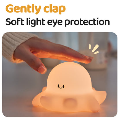 Lámpara de Noche Pulpo Bebé – LED 5V, 0.7W, Silicona Suave Recargable USB