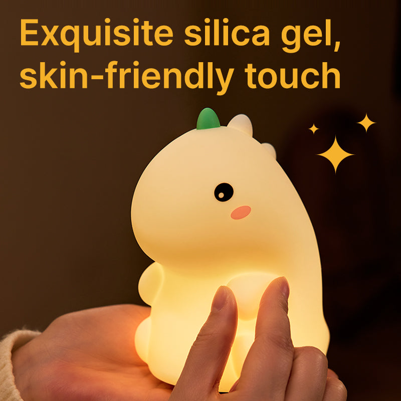 Lámpara de Noche Dinosaurio – LED Recargable 5V, 2W, Silicona y ABS