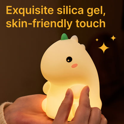 Lámpara de Noche Dinosaurio – LED Recargable 5V, 2W, Silicona y ABS