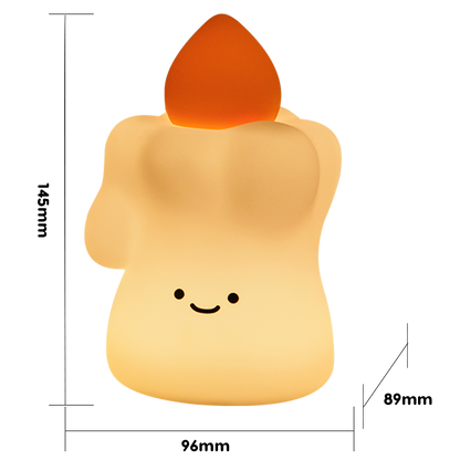 Lámpara de Noche Vela – LED Recargable 5V, 2W, Silicona y ABS