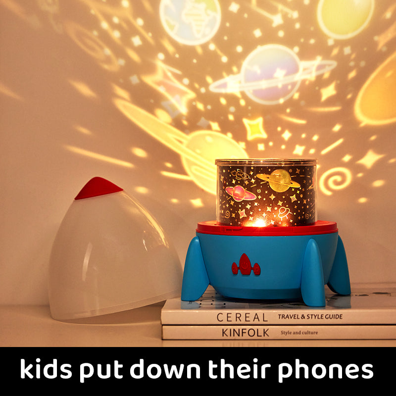 Lámpara Proyector Cohete – Luz Nocturna LED Recargable USB