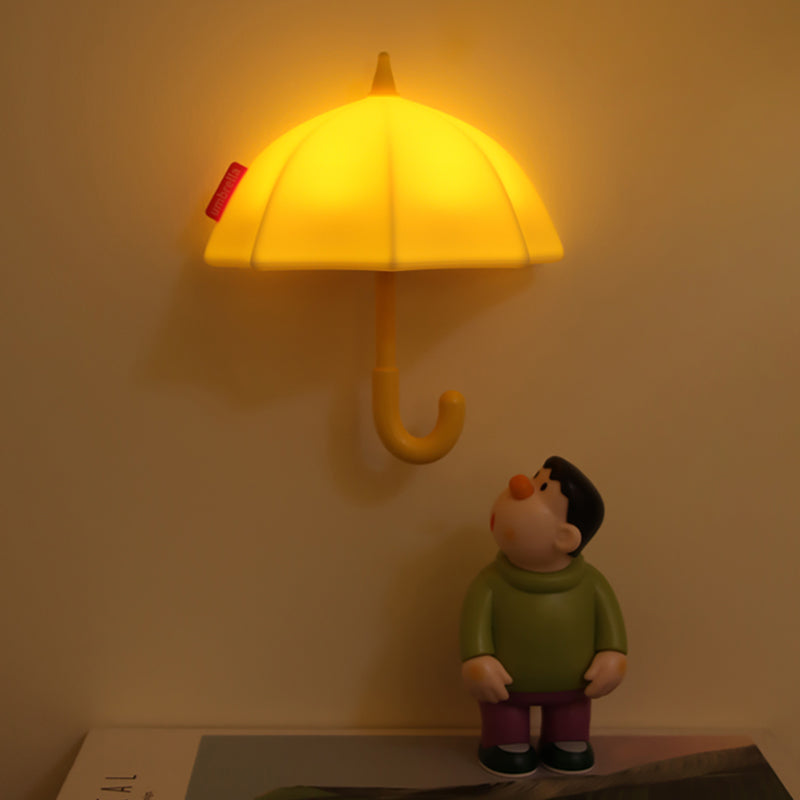 Lámpara de Noche Paraguas – LED Recargable 5V, 1.2W, Silicona y ABS, Magnética de Pared