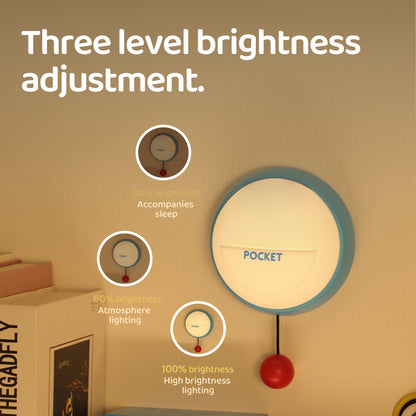 Lámpara de Noche Campana Pequeña – LED Recargable 5V, 1W, Silicona y ABS, Montaje en Pared