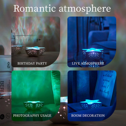 Lámpara Proyector Estrella de Mar – Luz Nocturna LED Recargable