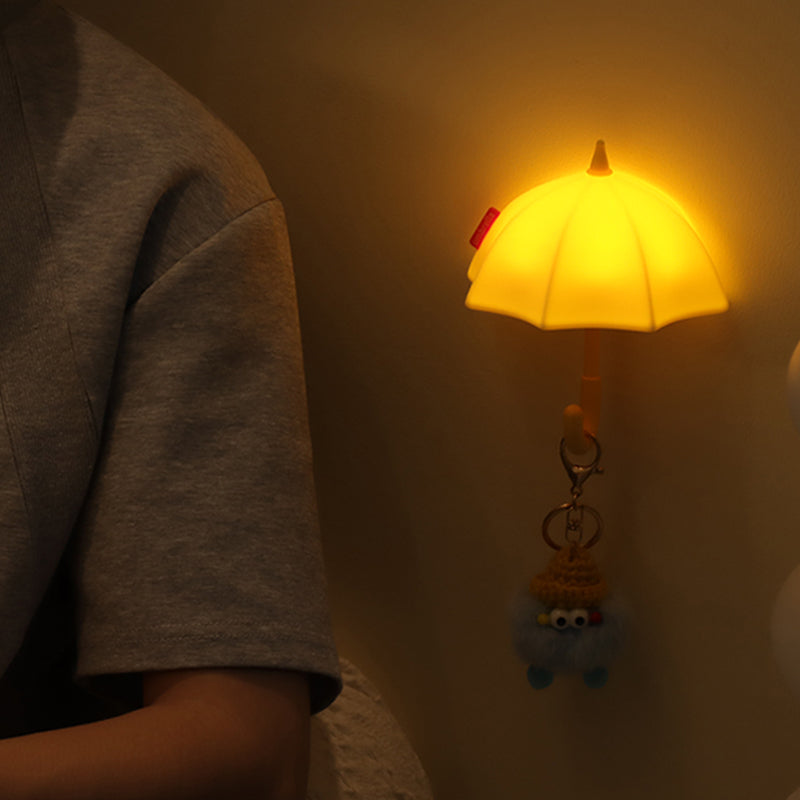 Lámpara de Noche Paraguas – LED Recargable 5V, 1.2W, Silicona y ABS, Magnética de Pared