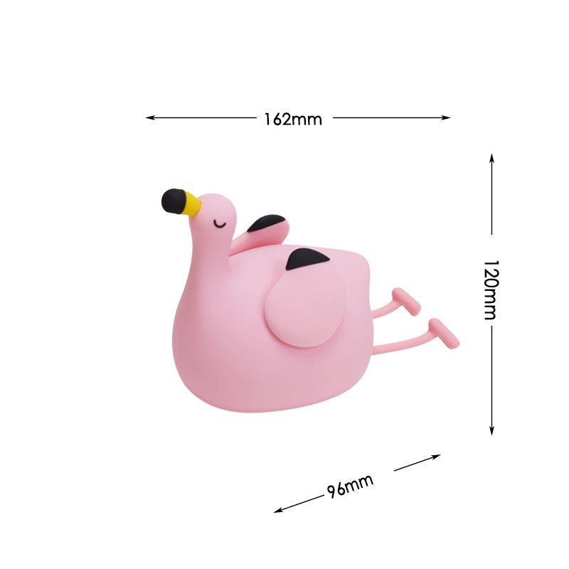 Lámpara de Noche Flamenco Rosa – LED 5V, 2W, Silicona Recargable