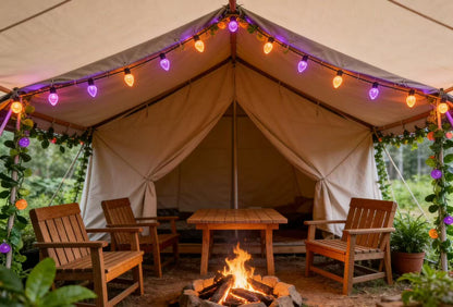 Guirnalda LED C9 con Decoración de Fresas 20M/100L, IP44, Control Remoto + App Bluetooth, 31V 12W, Ideal para Exterior - Holaled