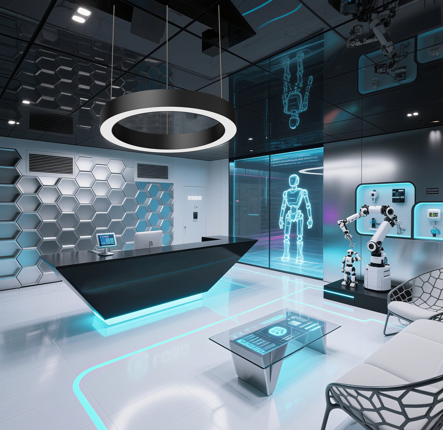 Holaled Lineal LED Circular HL-5575 | 40W/M, 100LM/W | 3 Tamaños (Ø600/900/1200mm) | CCT Ajustable 3000K-6000K | Carcasa Blanco/Negro | Chip OSRAM Ra>90 | IP20