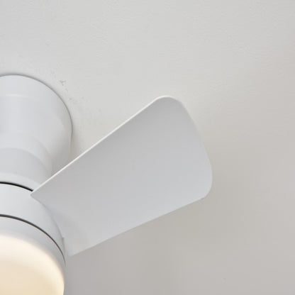 Ventilador de Techo LED 34" (880mm) - 30W Luz Ajustable + Motor CC, 6 Velocidades, 3000K-6000K, IP20, Blanco