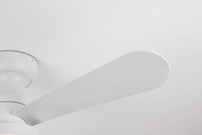 Ventilador de Techo LED 42" Multifunción, Motor DC 30W, 6 Velocidades, CCT 3000K-6000K, IP20, Blanco/Madera