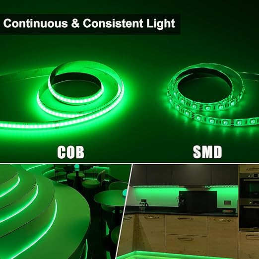 Tira de Luces LED COB RGB | 576 LEDs/Metro | 14W/M |10M| DC24V | IP20 | Barra de Luz Decorativa