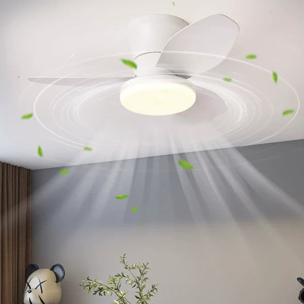 Ventilador de Techo LED RXFL8011 | 40W Luz + 30W Motor DC | 6 Velocidades | 3000K-6000K Ajustable | Blanco、Beige