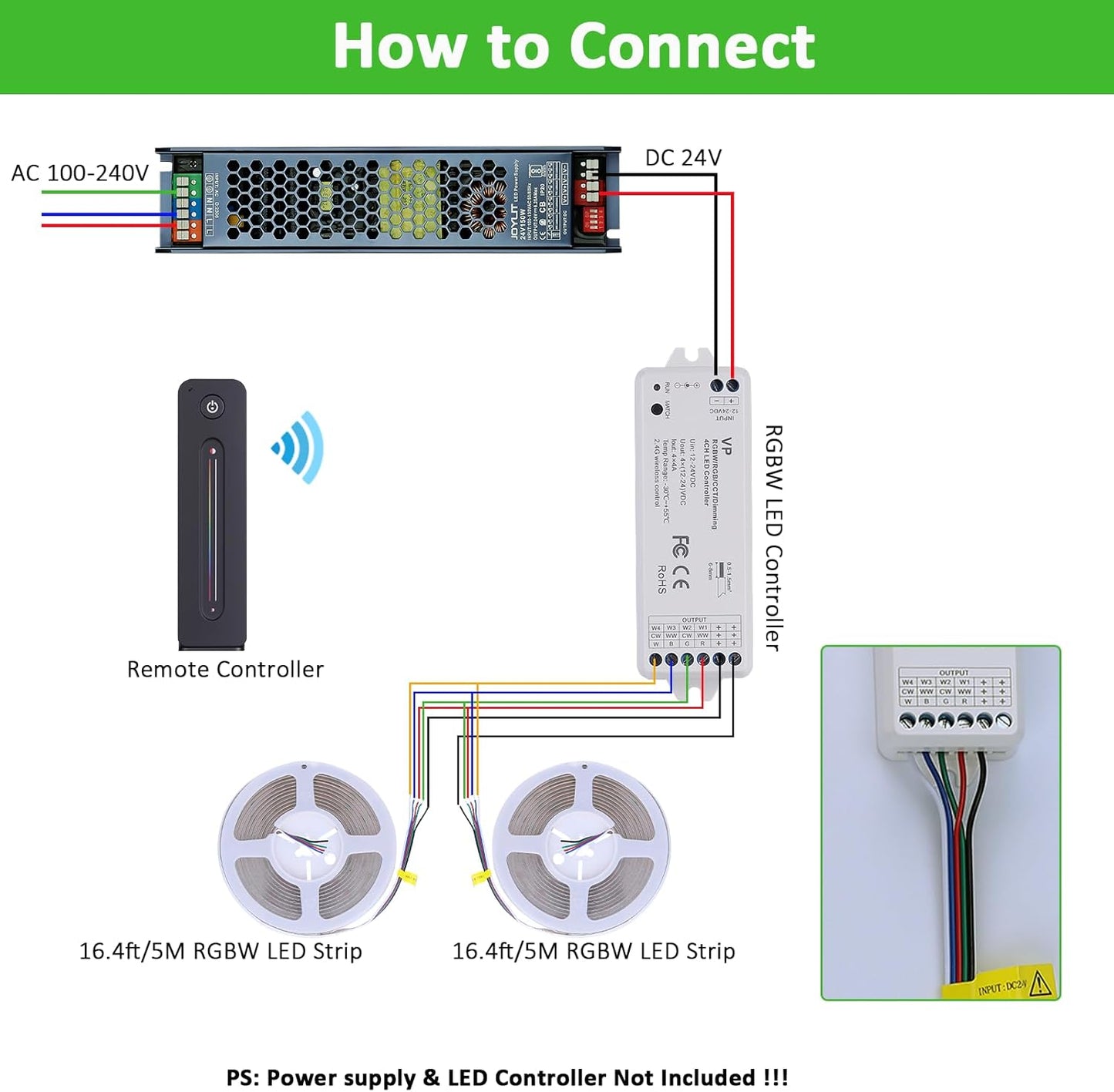 Tira de Luces LED COB RGB | 576 LEDs/Metro | 14W/M |10M| DC24V | IP20 | Barra de Luz Decorativa