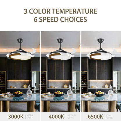 Ventilador de Techo LED Inteligente 42" – La Fusión Perfecta de Luz, Brisa y Tecnología para Tu Hogar Moderno