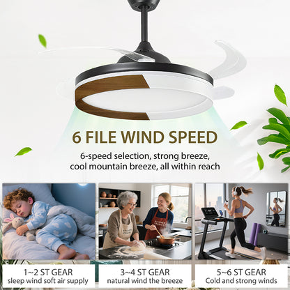 Ventilador de Techo LED Inteligente 42" – La Fusión Perfecta de Luz, Brisa y Tecnología para Tu Hogar Moderno