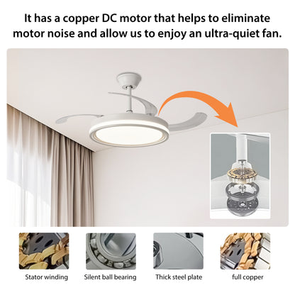 Ventilador de Techo LED Inteligente 42" – La Fusión Perfecta de Luz, Brisa y Tecnología para Tu Hogar Moderno