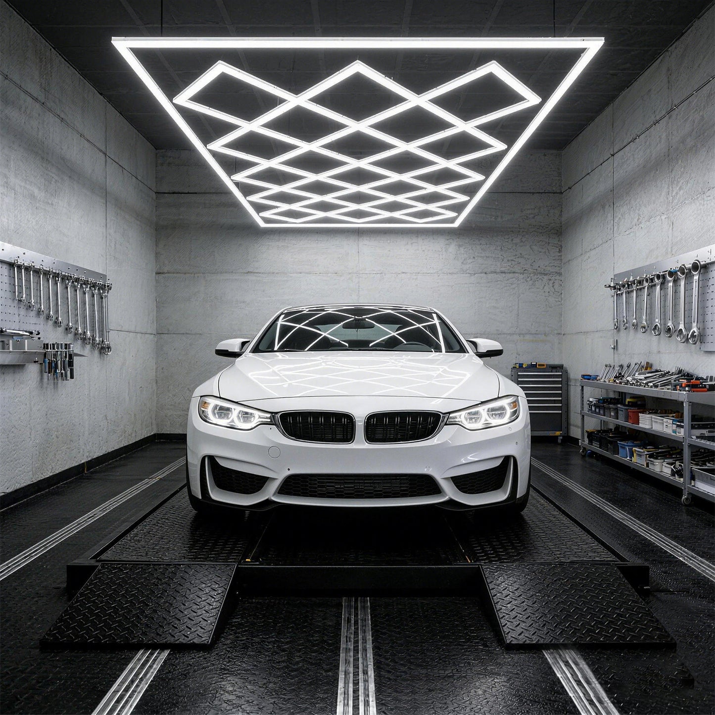 Lámpara LED Hexagonal Tipo Panal diseño rombo con potencia total de 552W6500K (luz blanca fría)