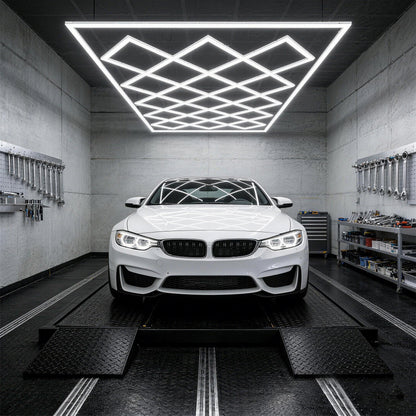 Lámpara LED Hexagonal Tipo Panal diseño rombo con potencia total de 552W6500K (luz blanca fría)